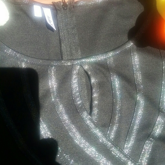 Black form fitting Studio Y dress with sparkly top - Picture 6 of 8